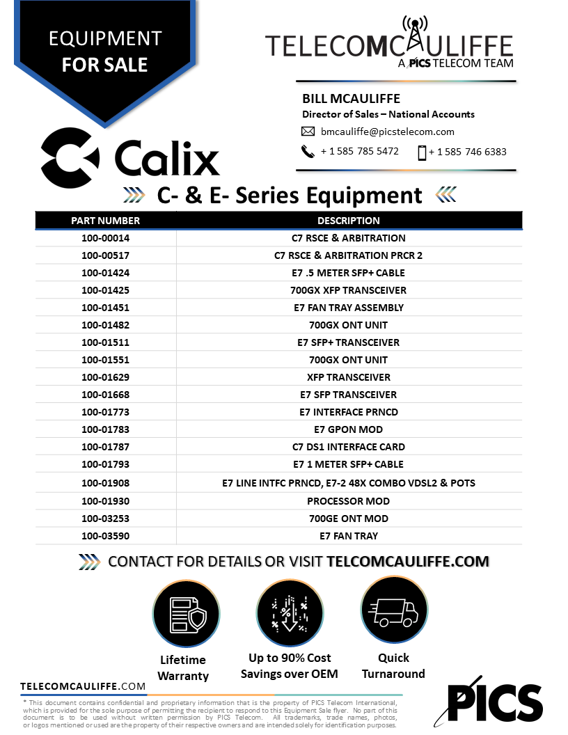 TELCOMCAULIFFE_PICS-TELECOM_For Sale- Calix-E-C-Series