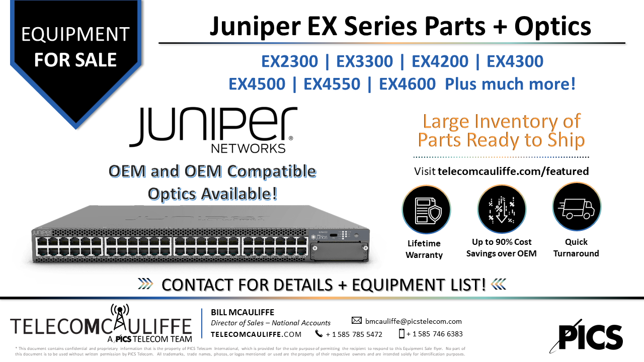 TELECOMCAULIFFE_PICS TELECOM_For Sale_Juniper-EX-Series-Parts-Optics