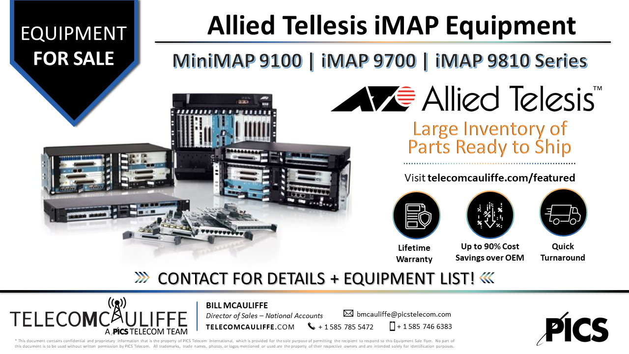 TELECOMCAULIFFE - PICS TELECOM - Allied Telesis - iMap - MiniMap - For Sale