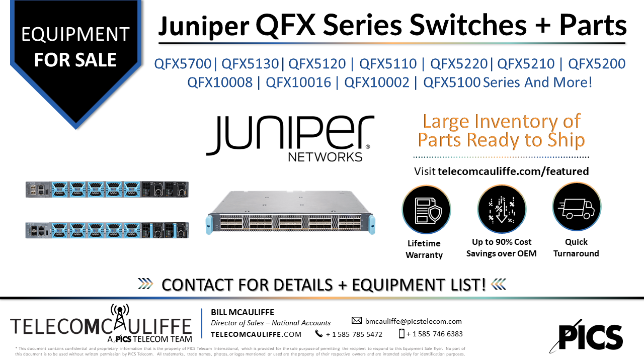 TELECOMCAULIFFE - PICS TELECOM - Juniper - QFX