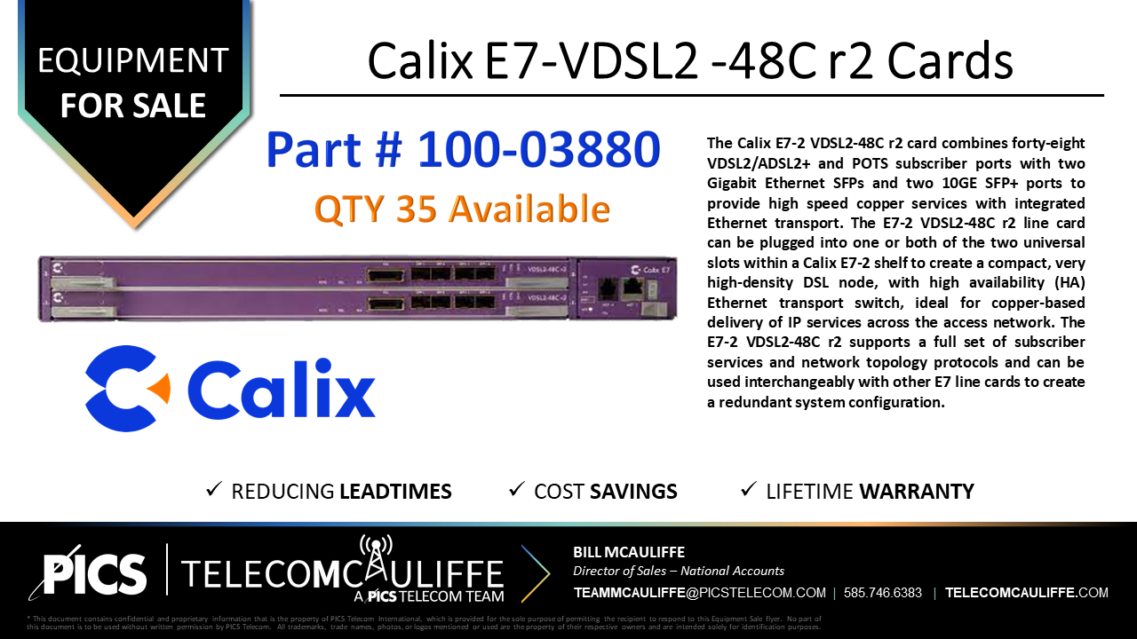 TELECOMCAULIFFE-PICS-Telecom-ForSale-Calix-E7-2 VDSL2-48C r2_Cards_100-03880