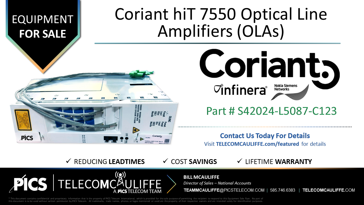 TELECOMCAULIFFE_PICS TELECOM_For Sale_Coriant_Nokia_Infinera_hiT-7550_S42024-L5087-C123